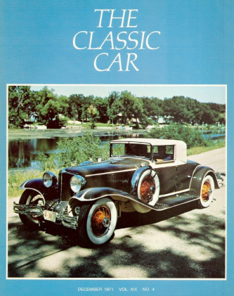 THE CLASSIC CAR 1971 DEC - PIERCE-ARROW V-12, '30 CADILLAC V16 FLEETWOOD